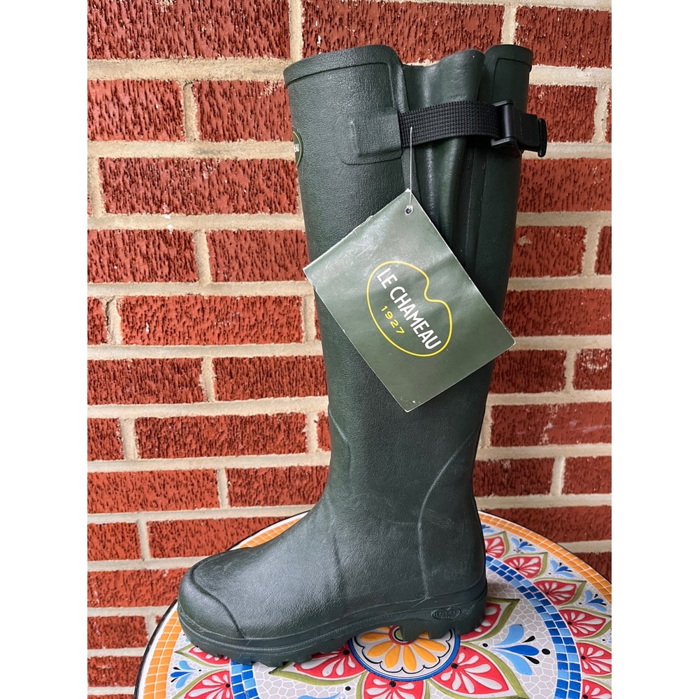 Le Chameau Vierzon Lady Women's 7 Rubber Wellington Boots Vert Foncé Green